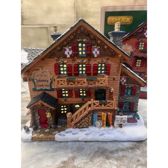Lemax Vail Village  Johann’s Chalet-Inn Porcelain Village 2011 Chalet Inn RARE - Picture 1 of 15